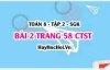 Bài 2 trang 58 Toán 8 Tập 2 Chân trời sáng tạo